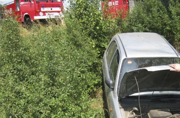 SULMIERZYCE - KOLENDA | Samochód osobowy wpadł do rowu